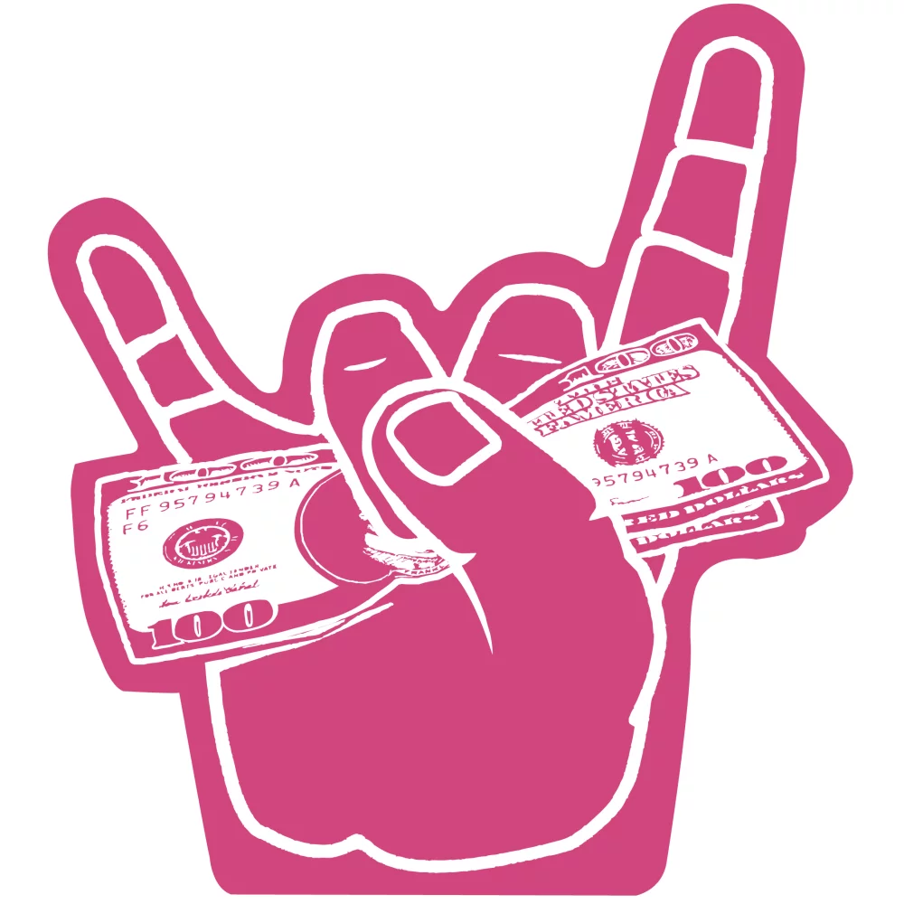 Main avec de l'argent