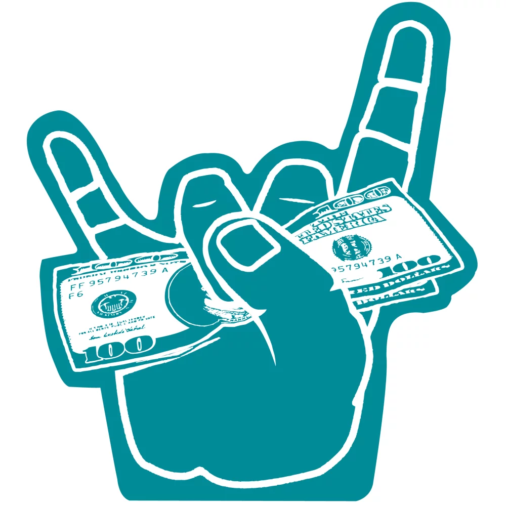 Main avec de l'argent