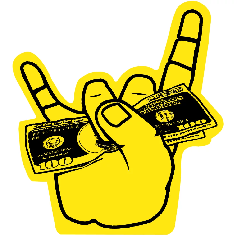 Main avec de l'argent