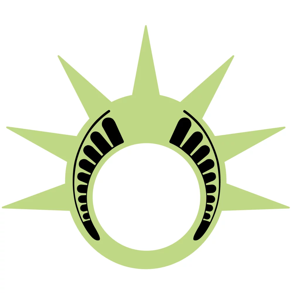 Visière de la couronne de la Statue de la Liberté