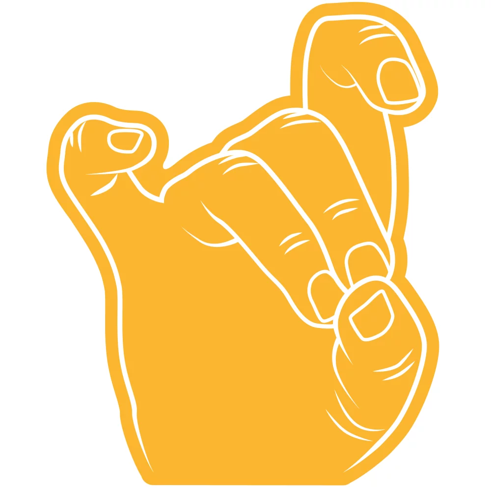 Corne d'antilope à la main