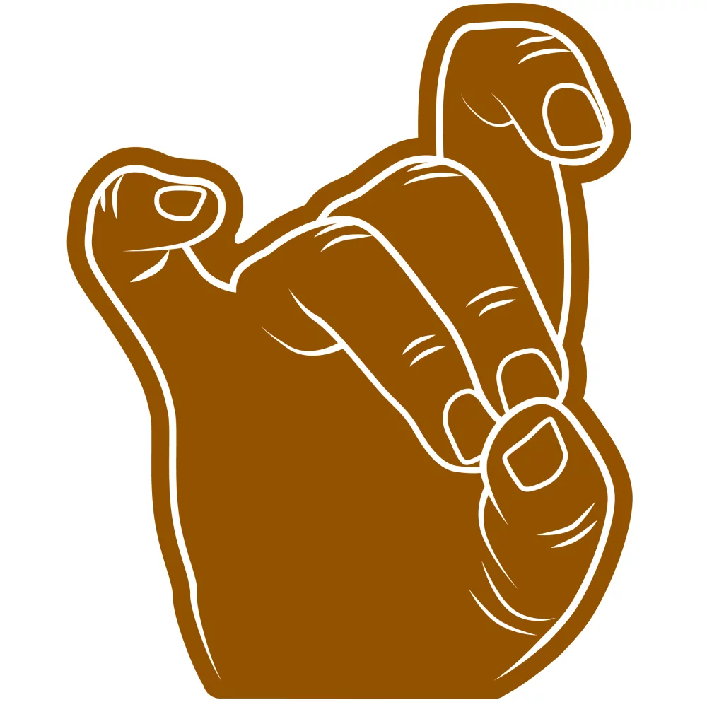 Corne d'antilope à la main