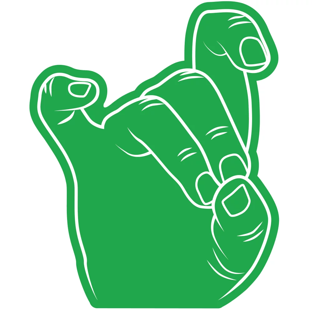 Corne d'antilope à la main