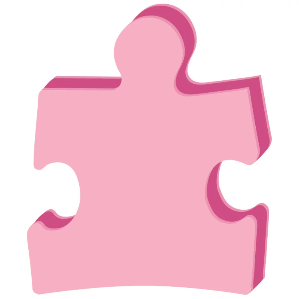 Coussin en forme de pièce de puzzle sandwich