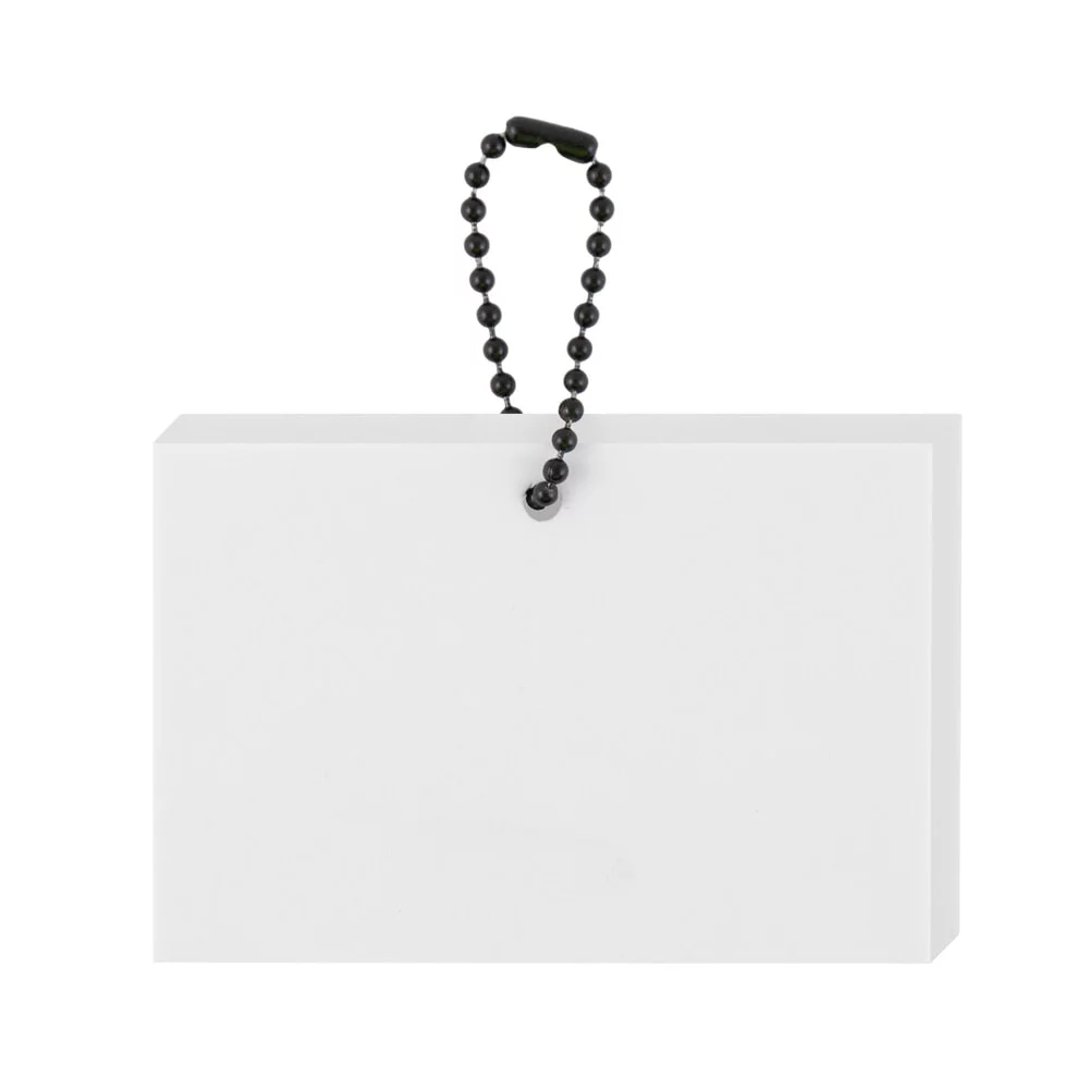 Étiquette de clé rectangulaire
