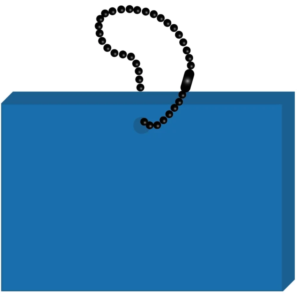 Étiquette de clé rectangulaire