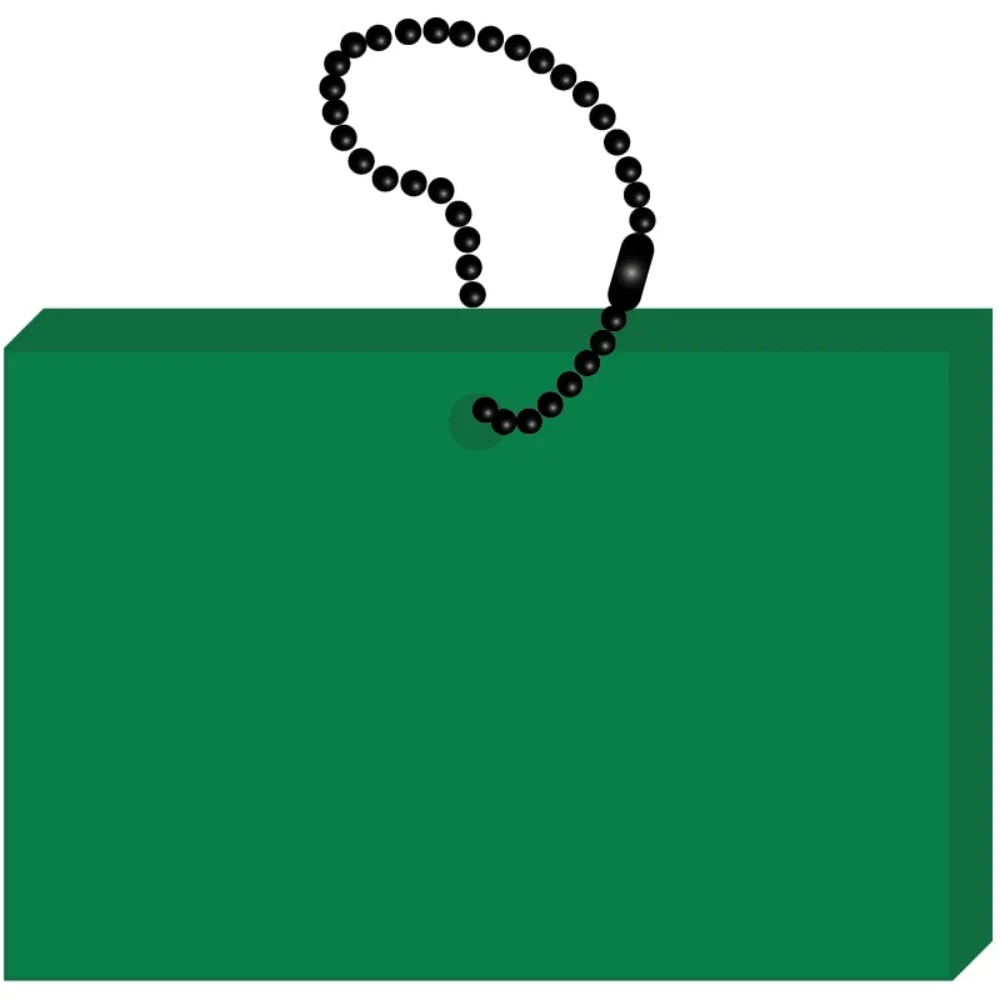 Étiquette de clé rectangulaire