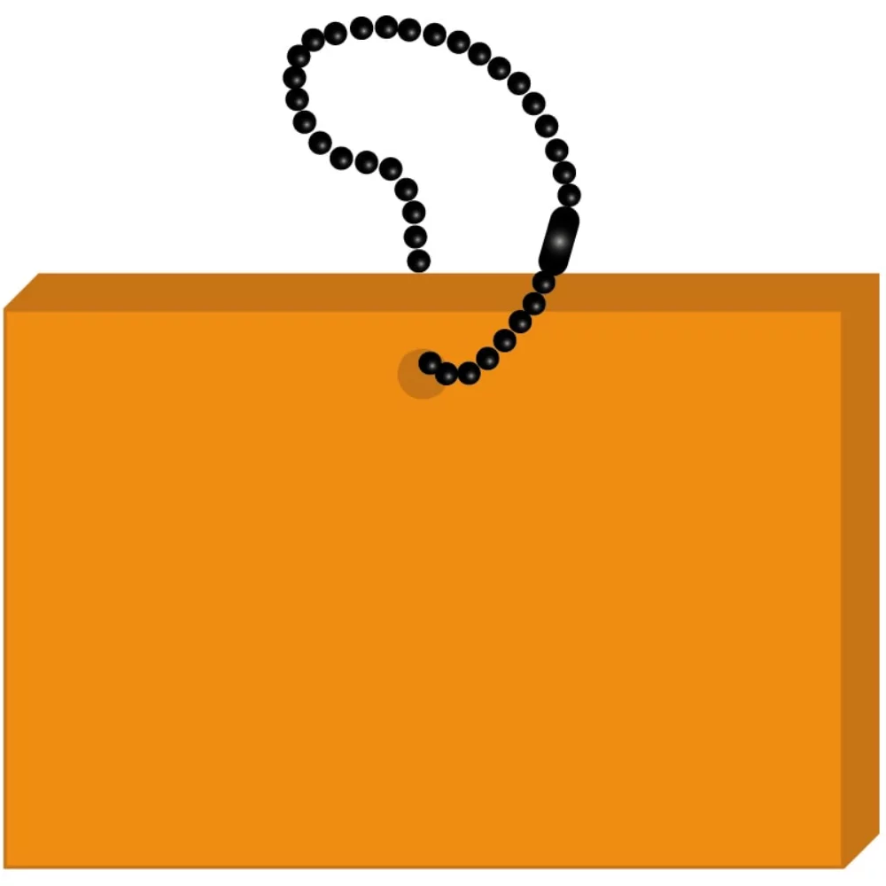 Étiquette de clé rectangulaire