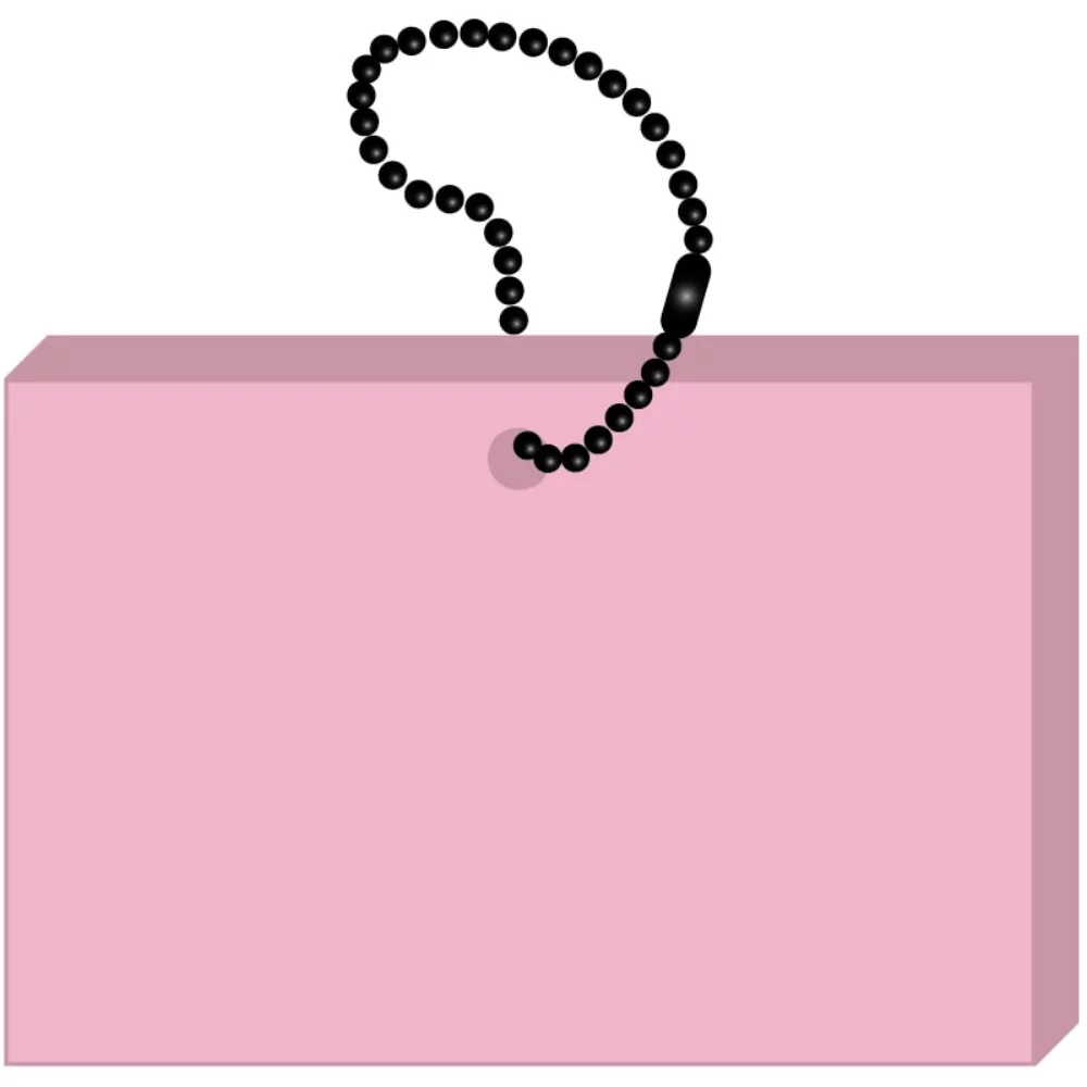 Étiquette de clé rectangulaire