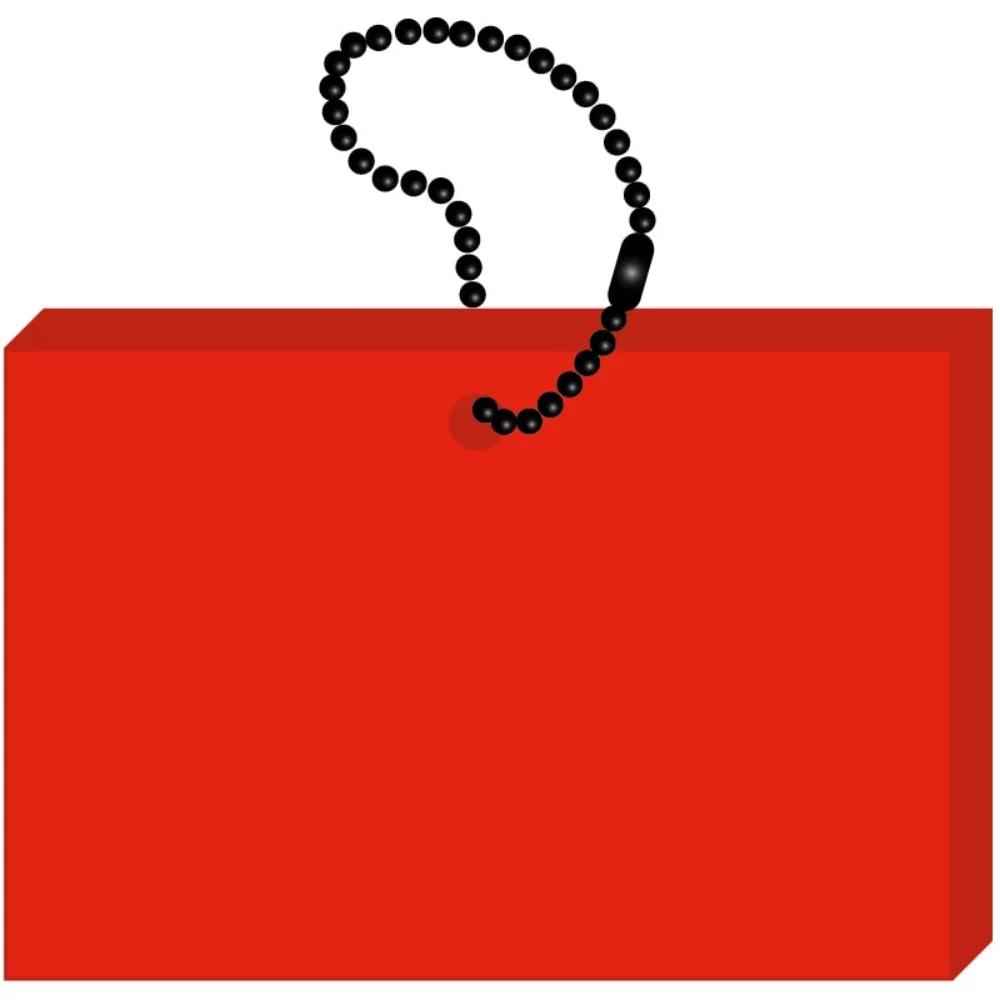 Étiquette de clé rectangulaire
