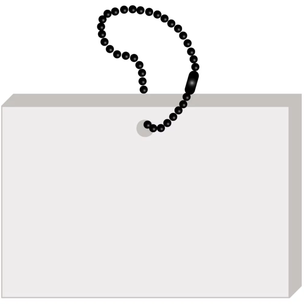Étiquette de clé rectangulaire