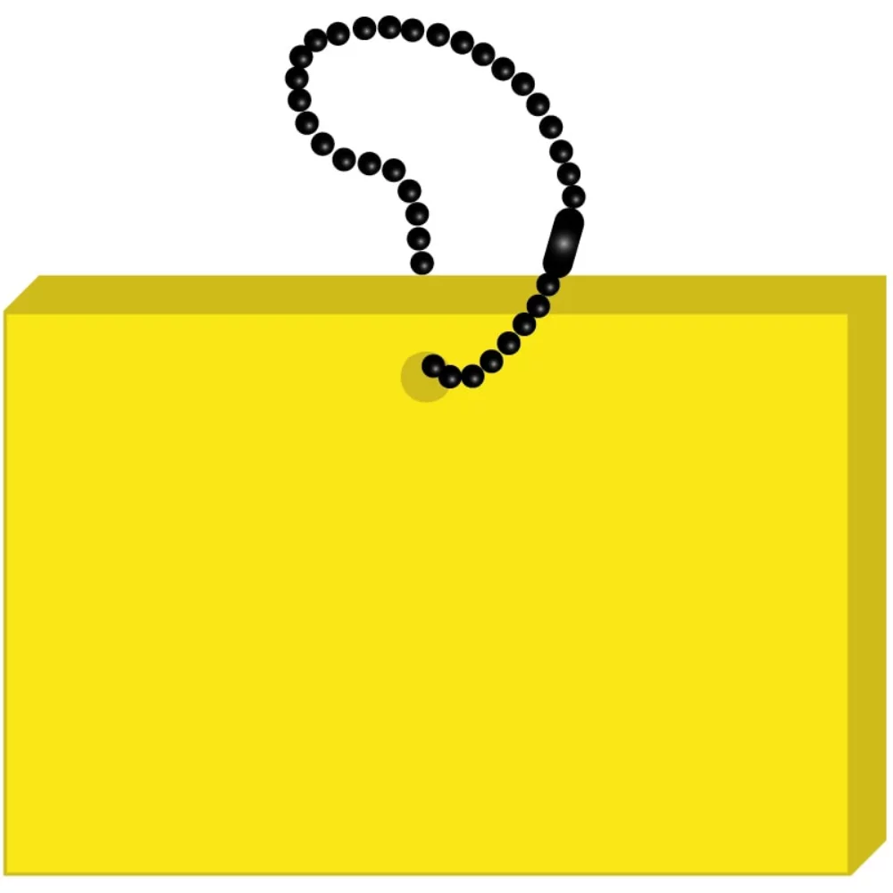 Étiquette de clé rectangulaire