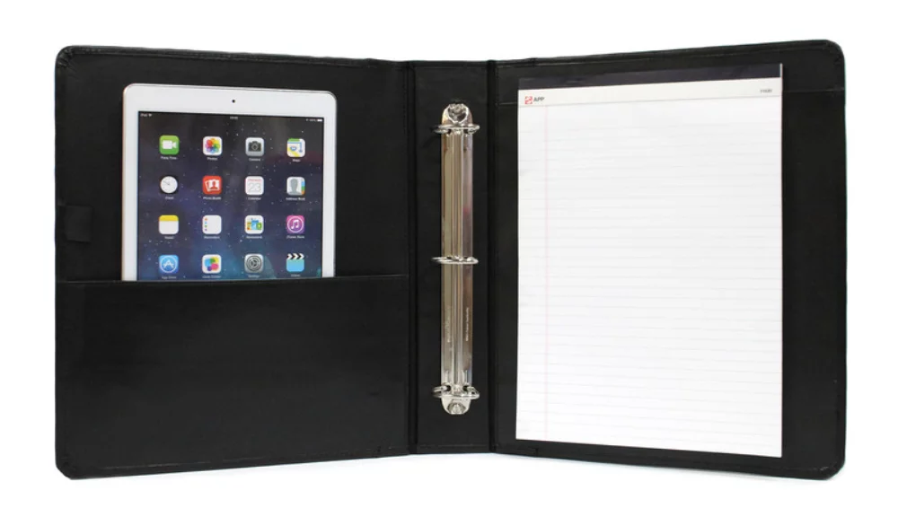 1.5'' Ashlin® Designer Midnight Black Lorenz Napoli Napa Executive 3-Ring Binder