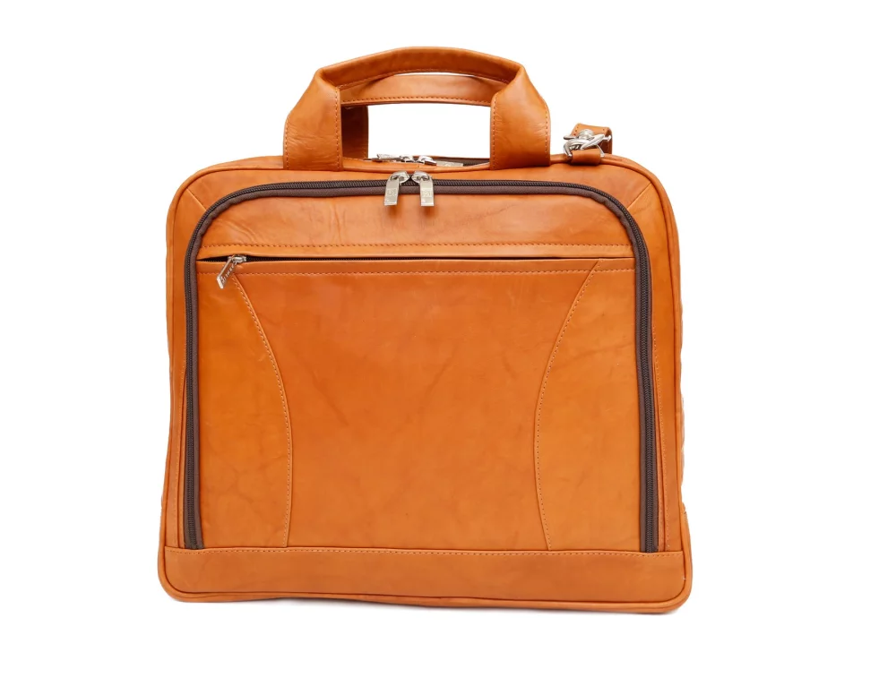 Ashlin® Designer Alaster British Tan Laptop Briefcase w/Front Organizer