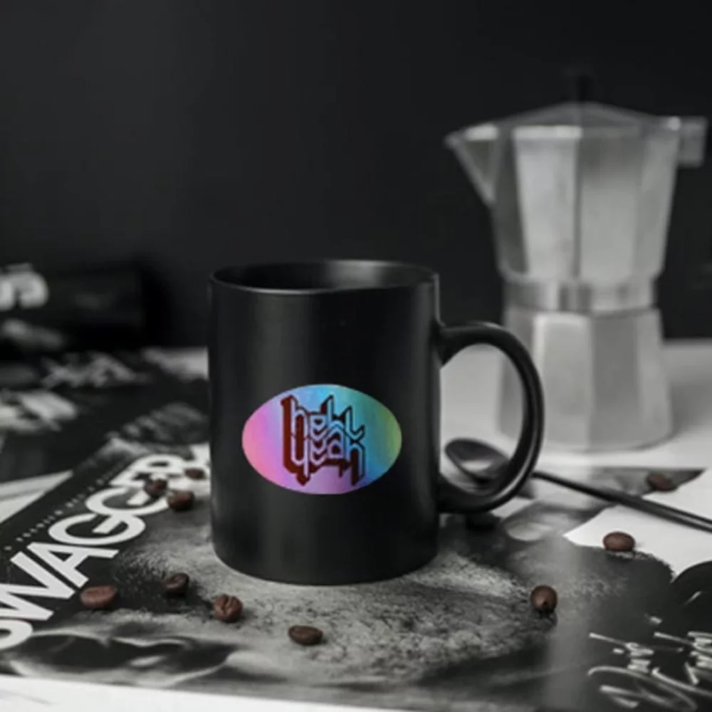 Autocollant personnalisé découpé au laser holographique de 5 pouces.