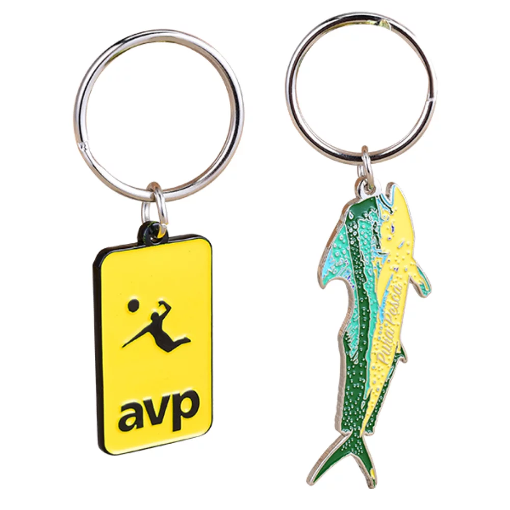 Porte-clés en émail souple de 1,5 pouce