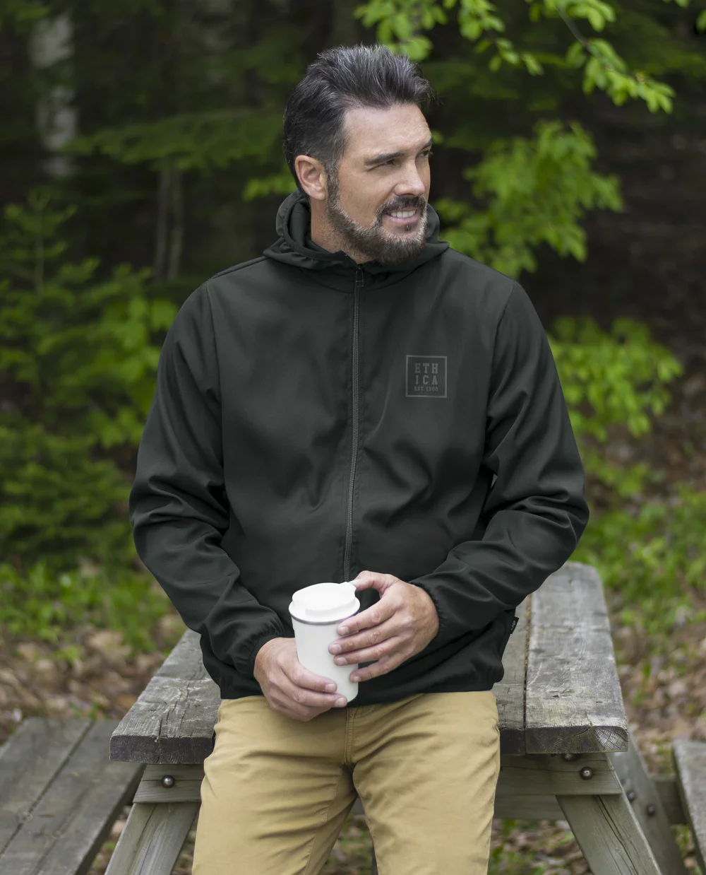 Ethica Unisex Windbreaker hooded jacket