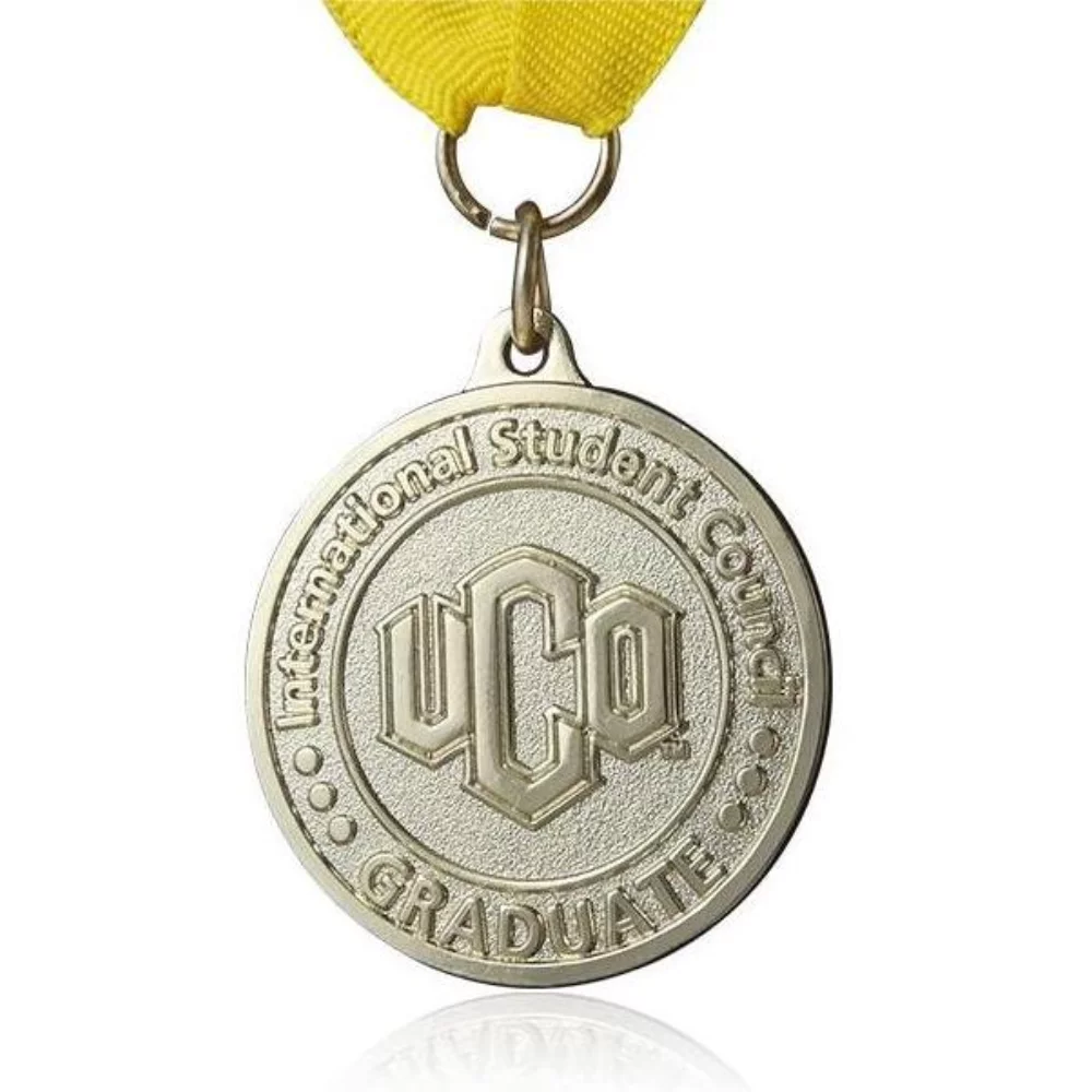 5" Custom Die Cast Shiny w/Sandblast/Textured Background Medals