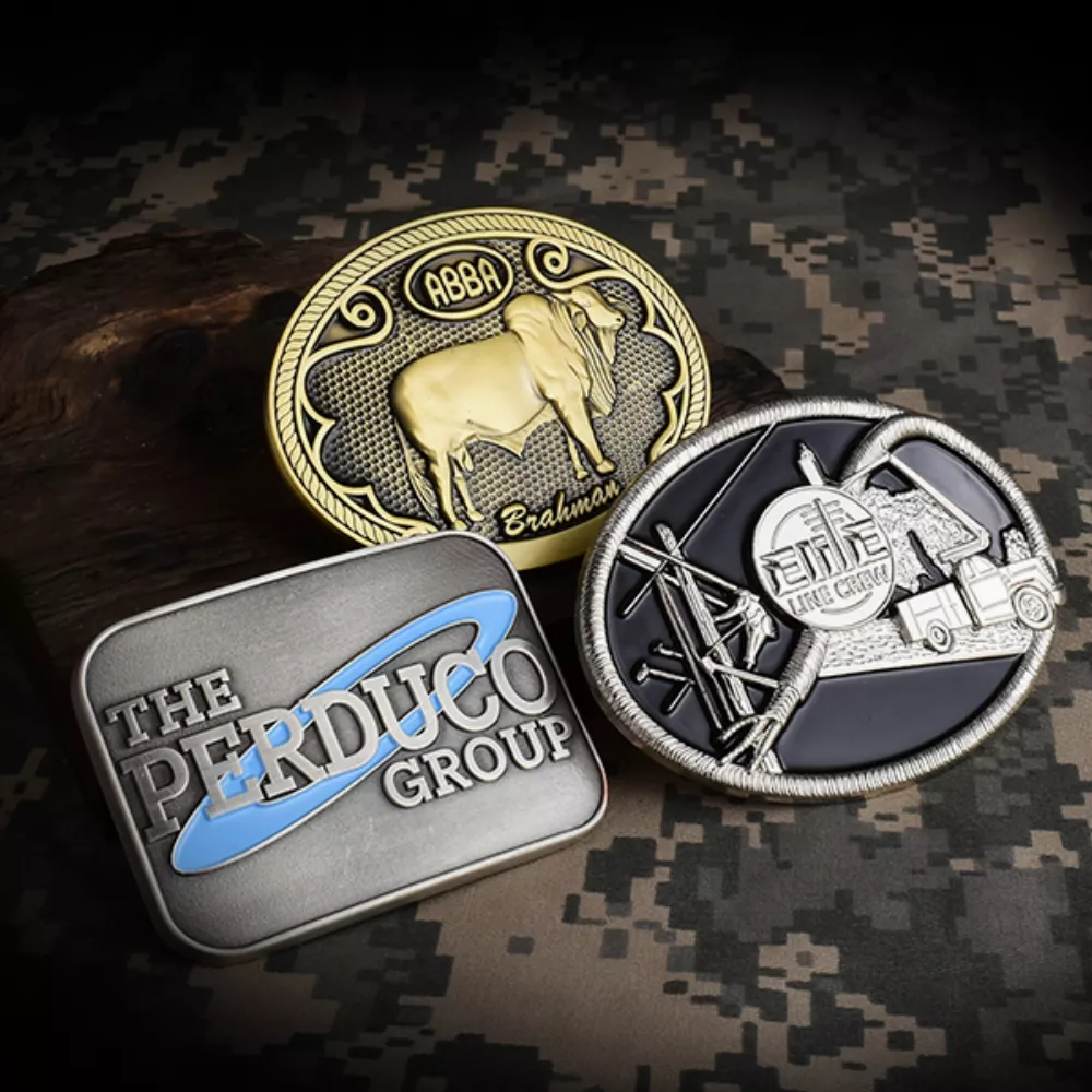 Boucle de ceinture, finition étain standard (ovale 2,5"x3,5")