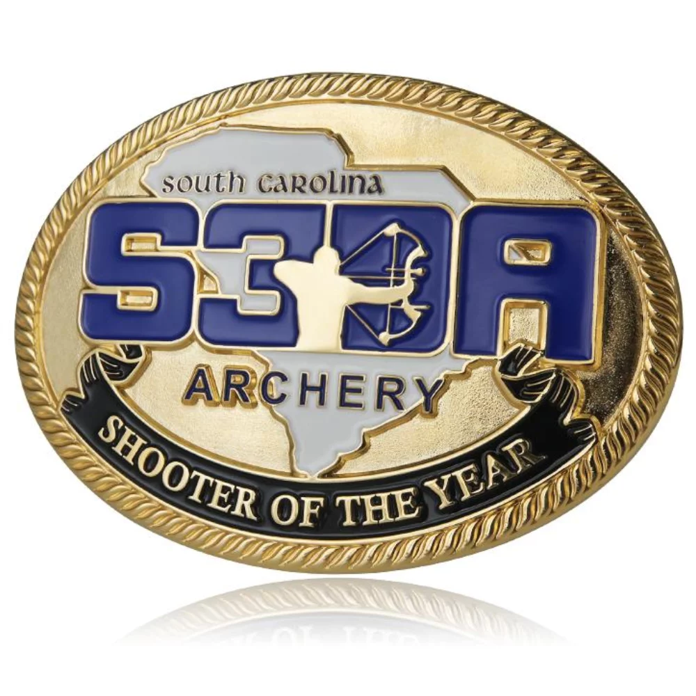 Belt Buckle, Pewter Finish Standard (2"x3" Oval)