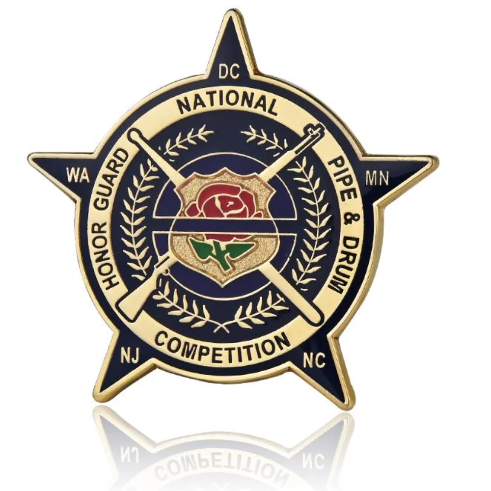 Pièces en émail dur de forme personnalisée de 1,25" (couleur des deux côtés)