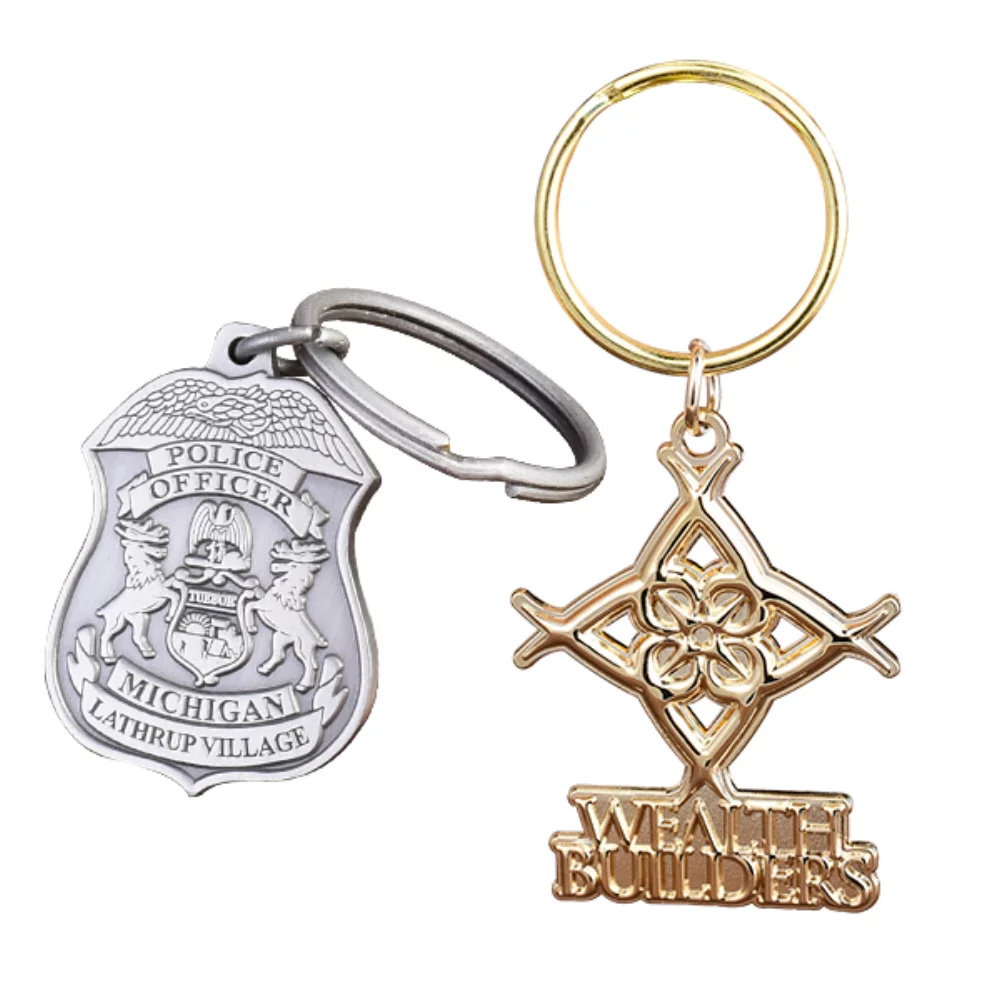 0.75" Die Struck Keychain (No Color)