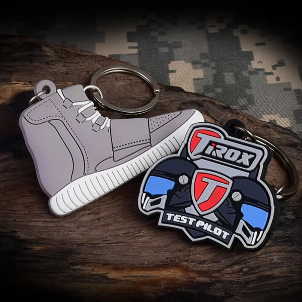 0.75" Custom 2D PVC Keychain