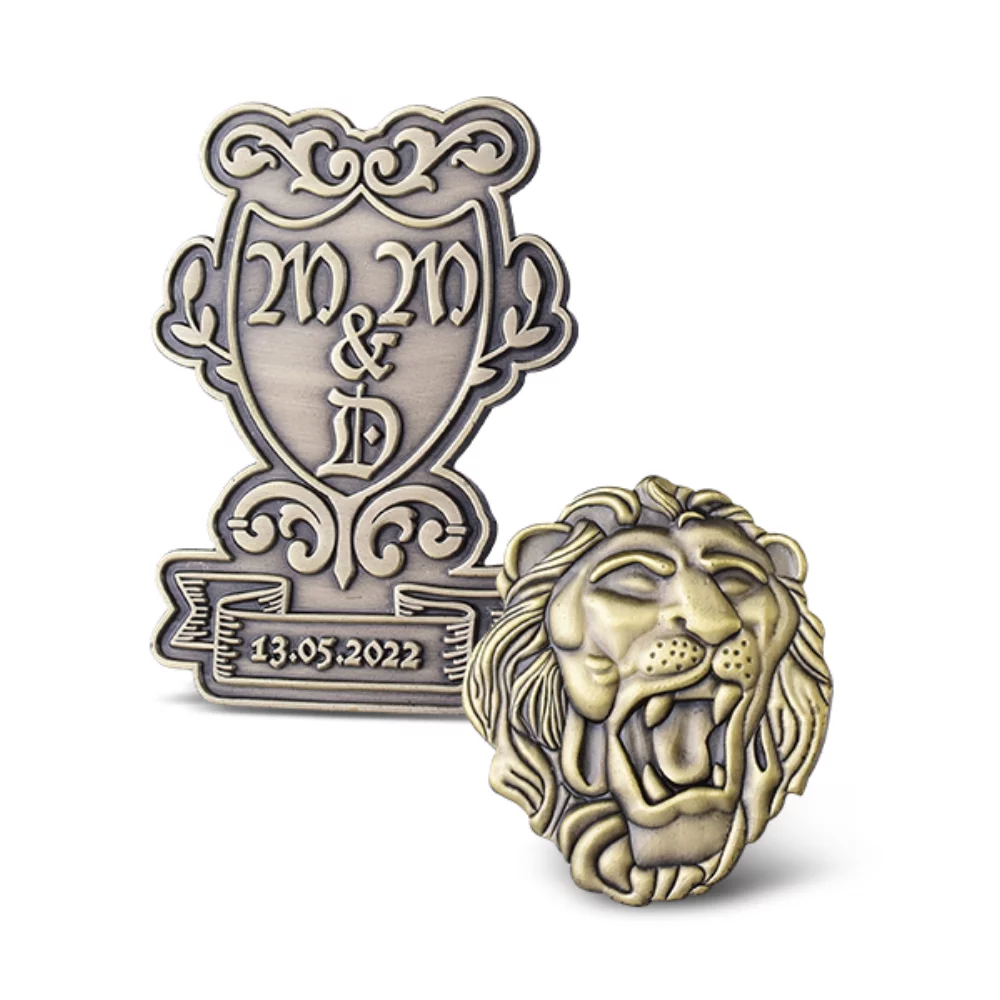 2.25" Brushed Antique Pin