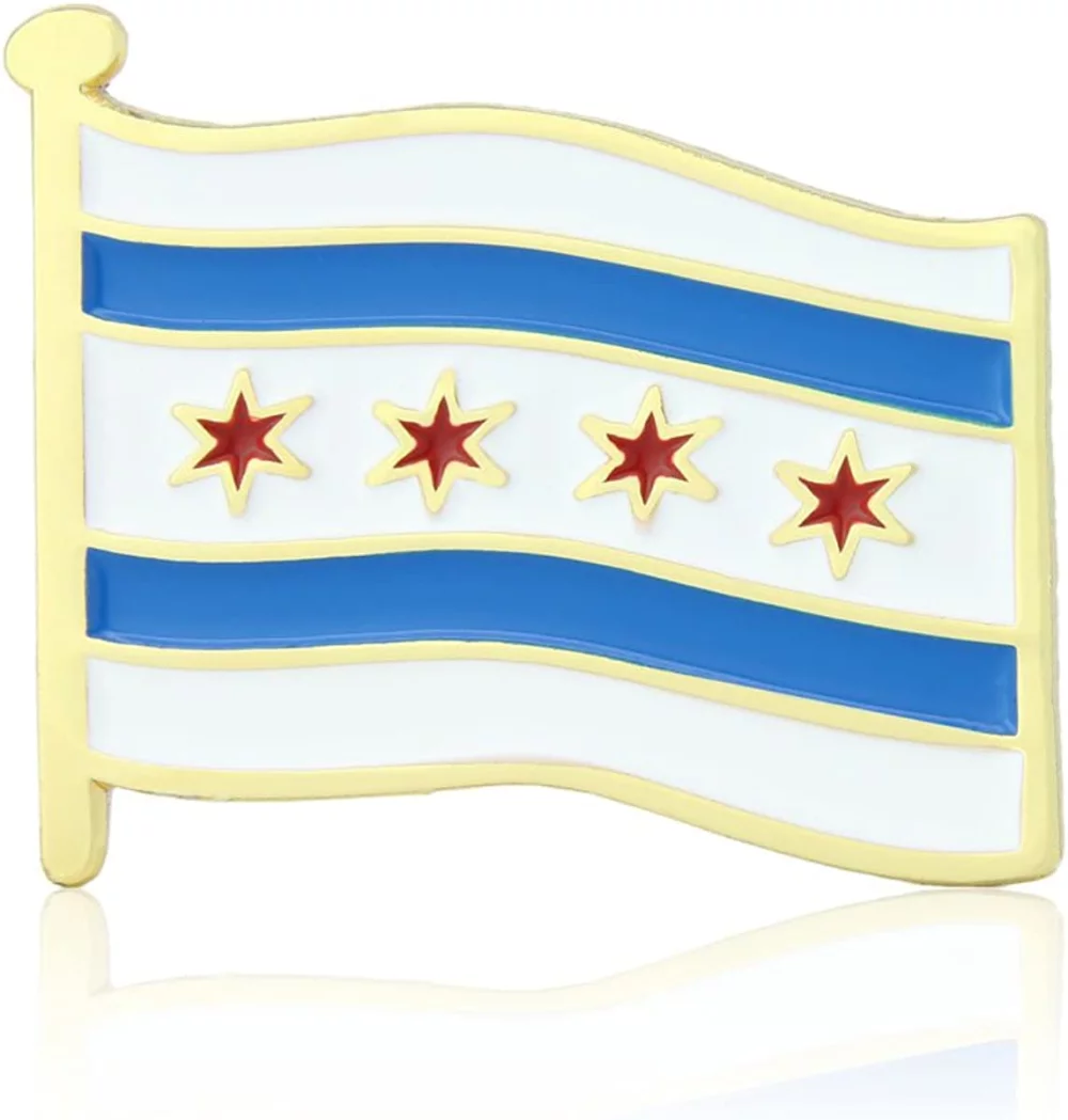 Stock Flag Pin (Chicago City)
