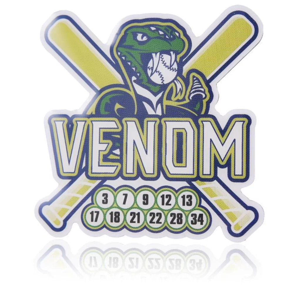 2" Offset Printed Baseball Trading Pin