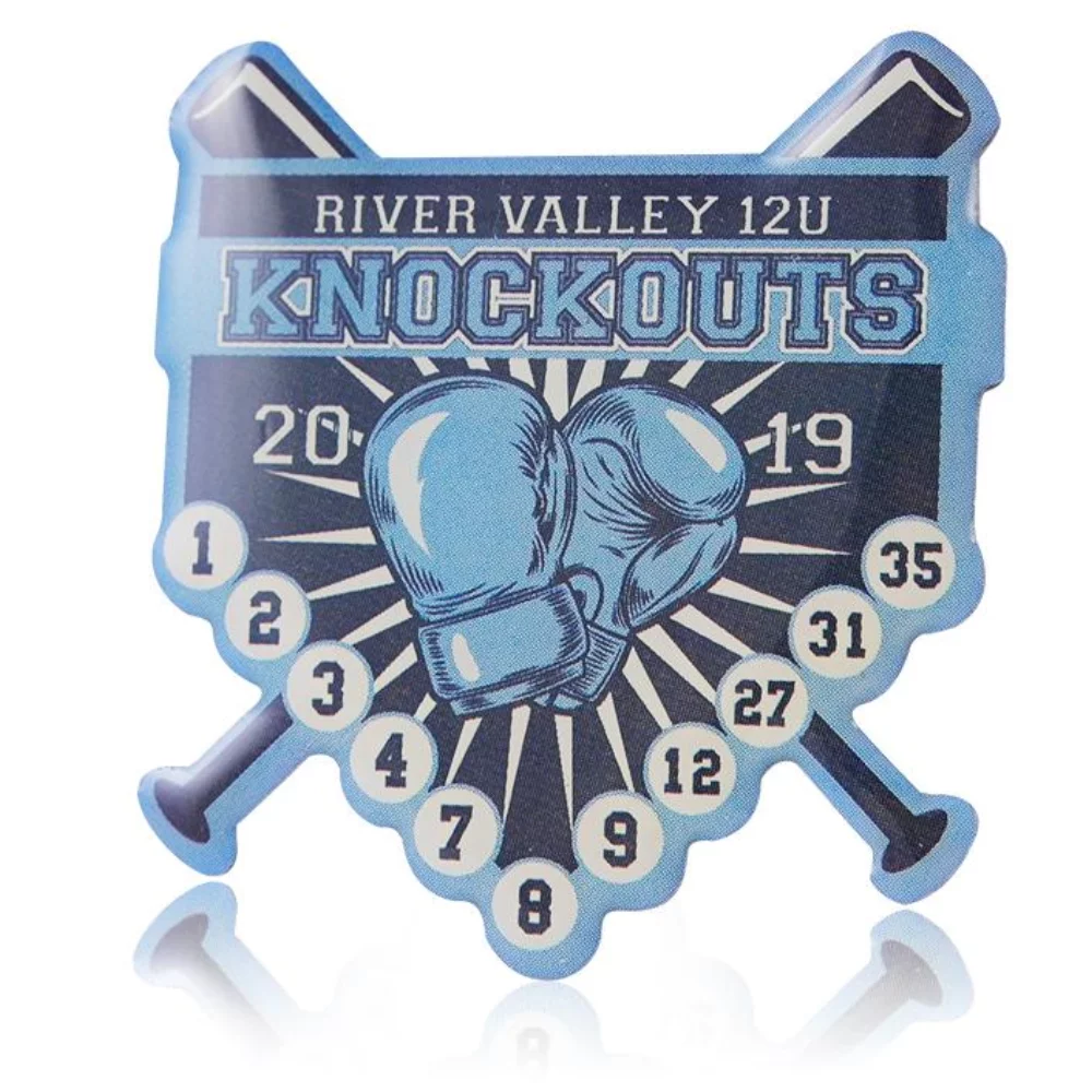 2" Offset Printed Baseball Trading Pin