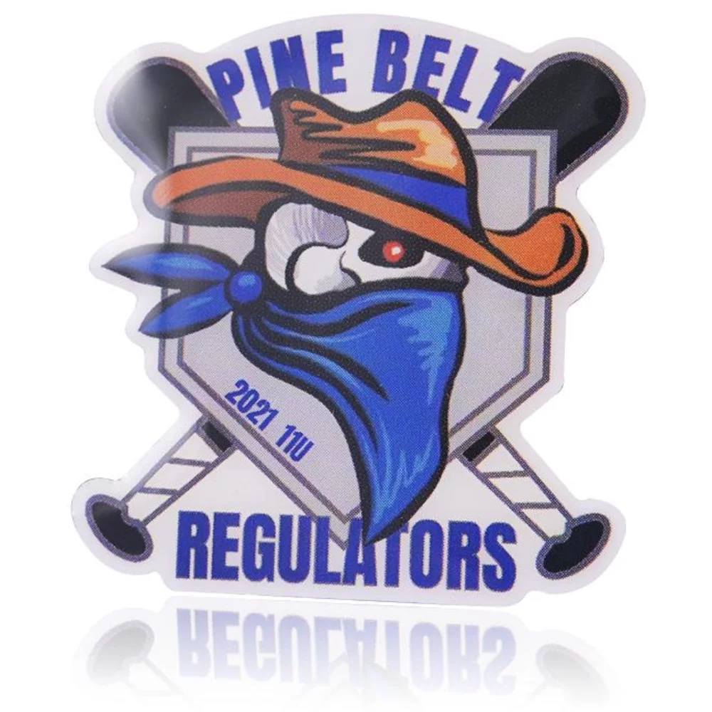 Insigne de baseball imprimé décalé de 2"