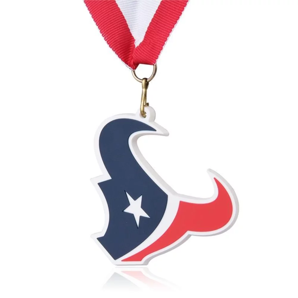 Médaille personnalisée en PVC souple 2D (ronde de 2" ou rectangle de 2,25"x1,5")