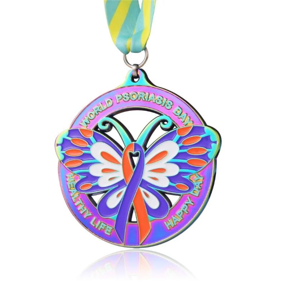 Médailles en émail souple moulées sur mesure de 5 pouces.