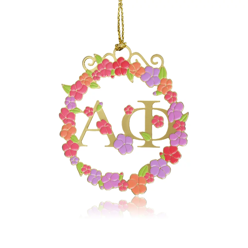 2 1/2" Gold Etched Ornament