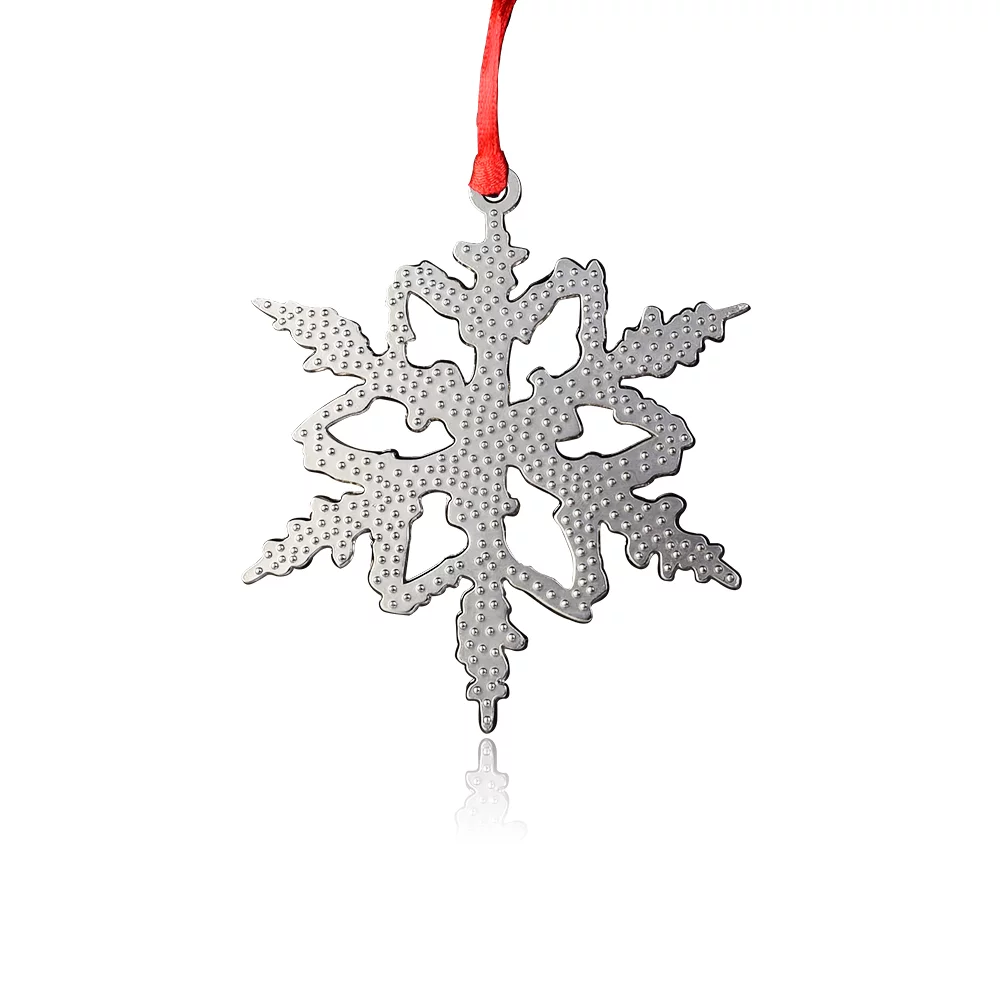 2 1/2" Silver Etched Ornament