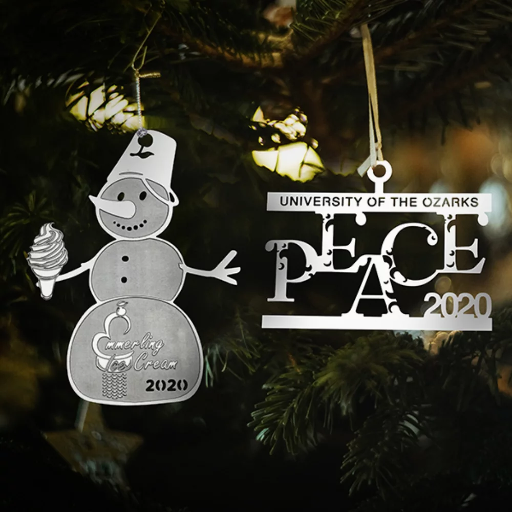 4" Silver Etched Ornament