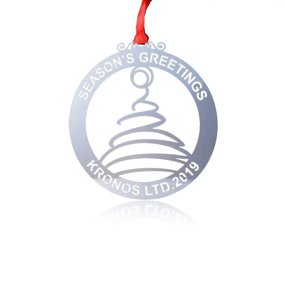 2" Silver Etched Ornament