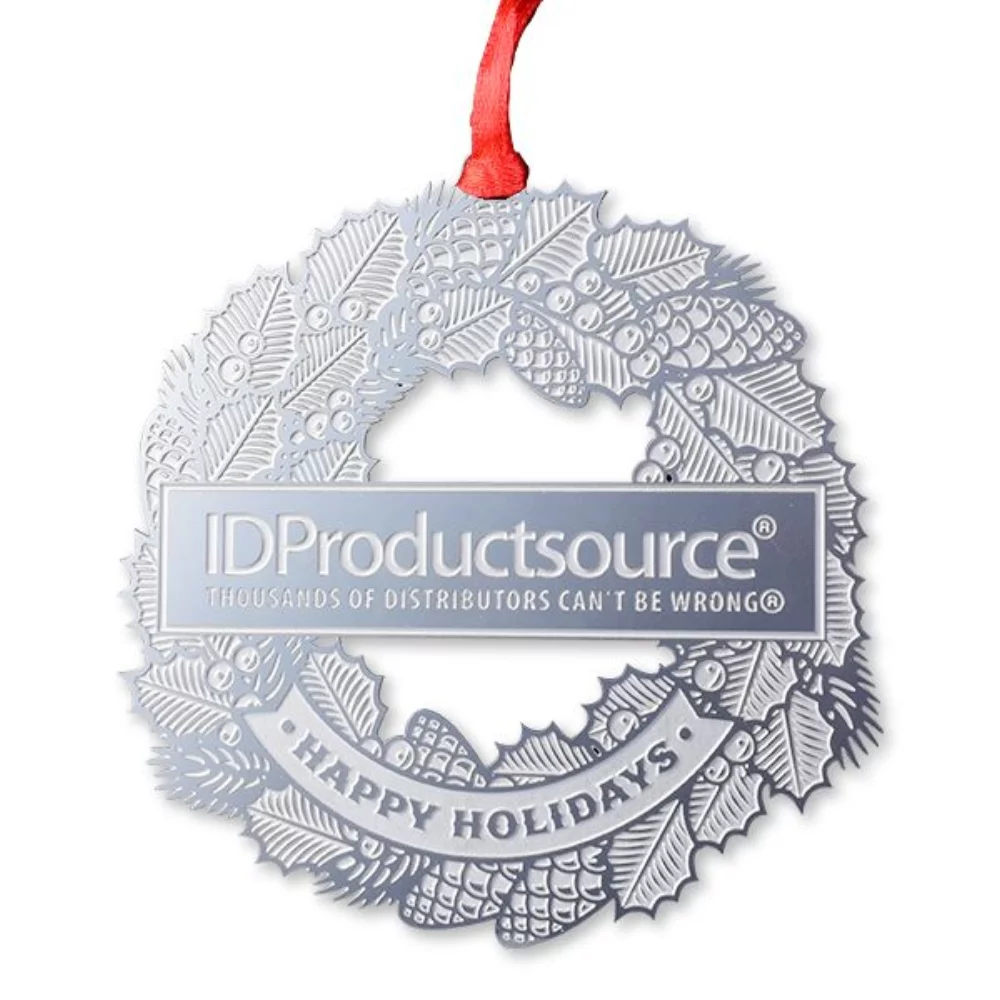 4" Silver Etched Ornament