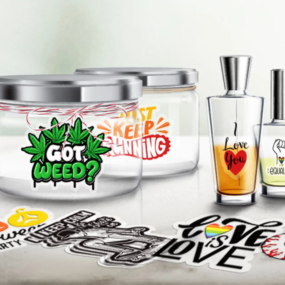 Autocollant transparent personnalisé de 6 pouces.