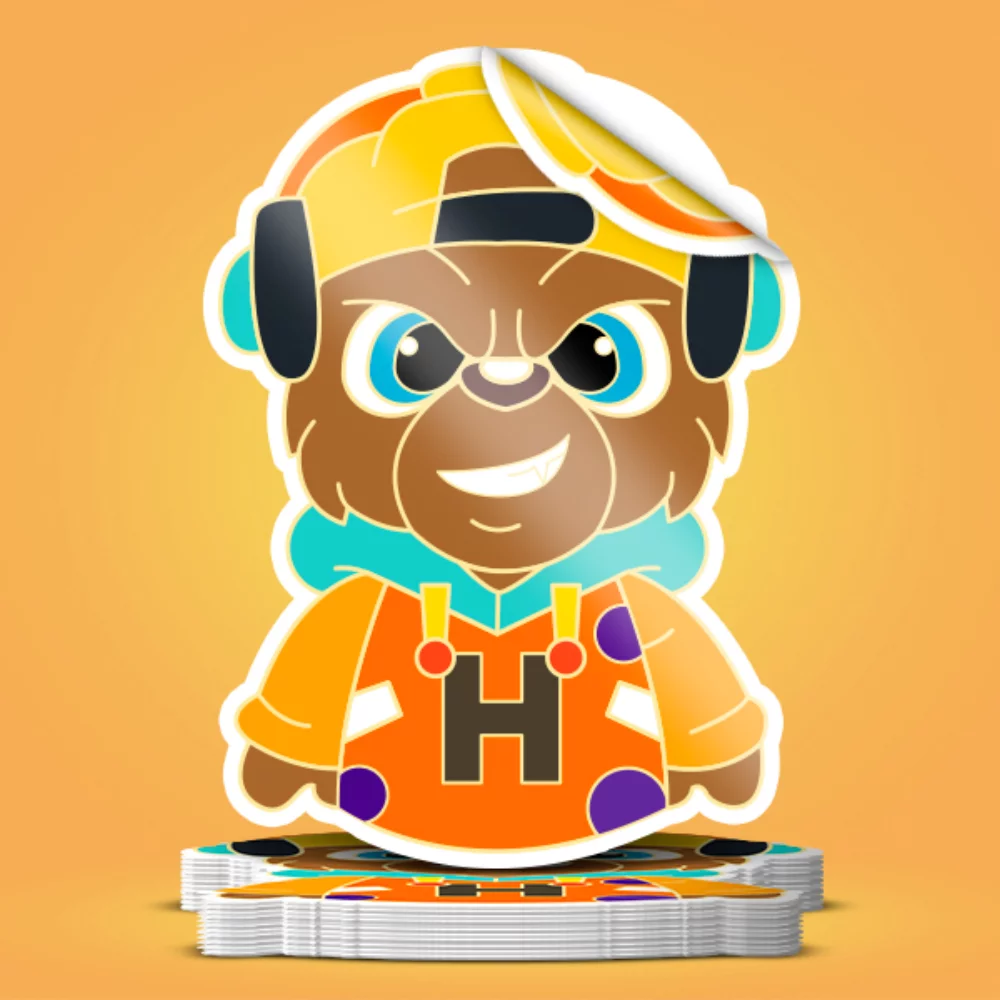 Autocollant découpé sur mesure de 2 pouces de forme personnalisée