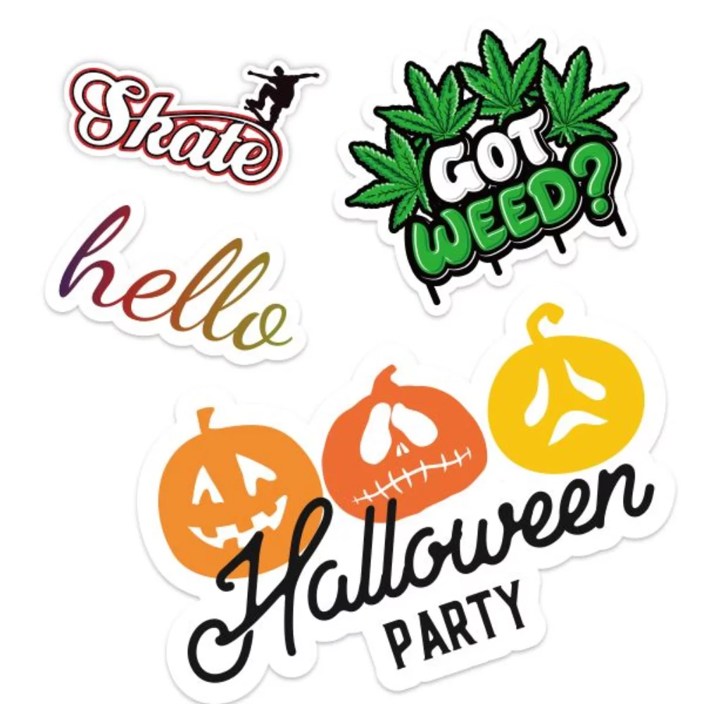 Custom Shaped Front Adhesive Sticker