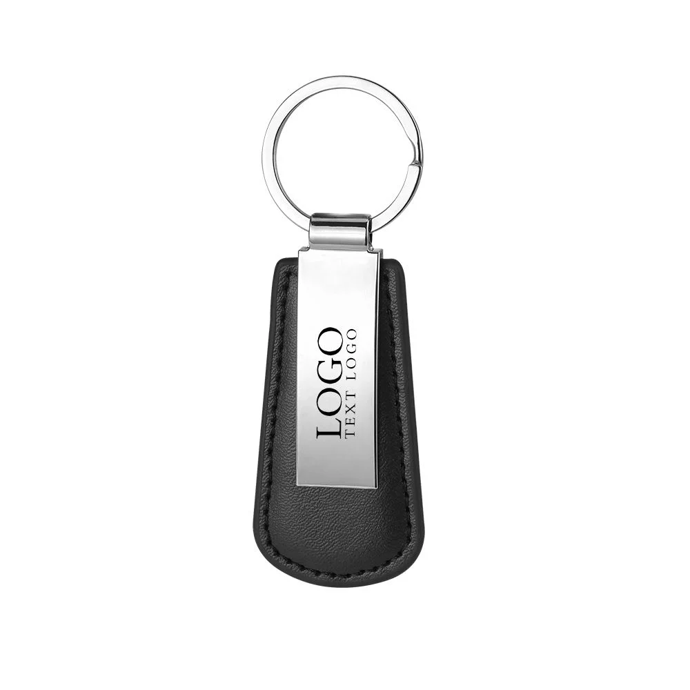 Custom PU Leather Drop Shaped Keychain