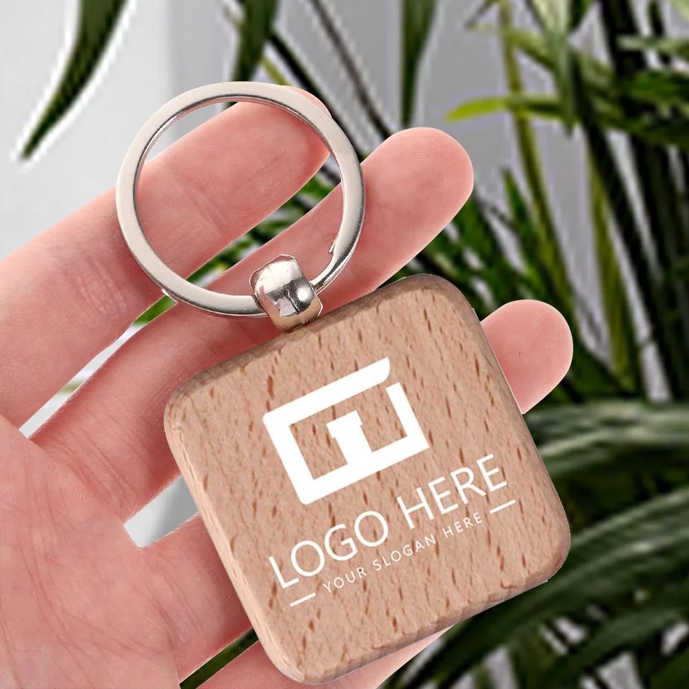 Porte-clés en bois écologique en promotion