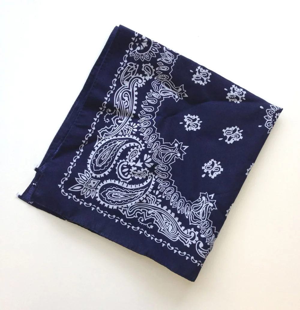 Blue Western Bandana (19"x19")