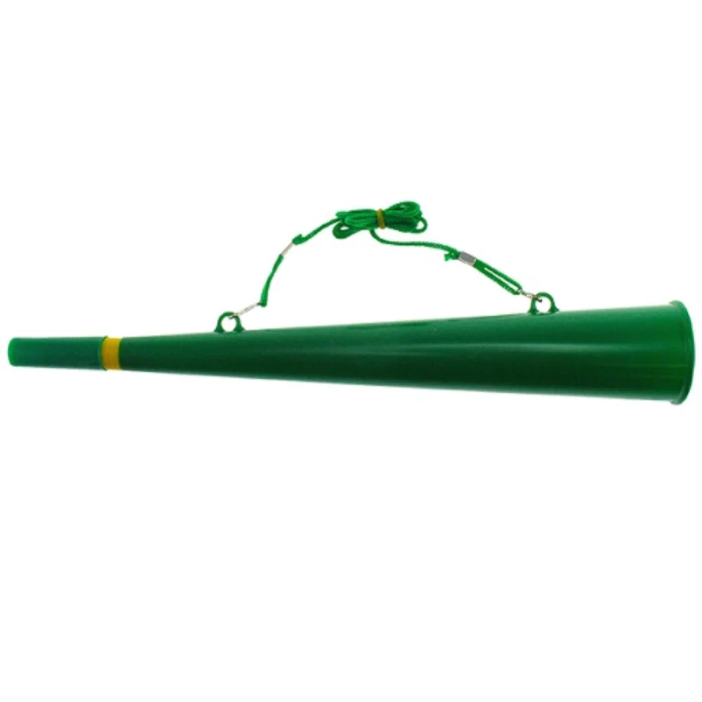 15" Green Cheer Horn w/Whistle