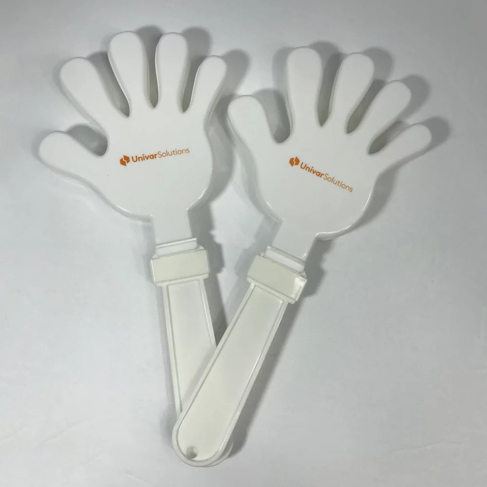11" White Plastic Hand Clapper