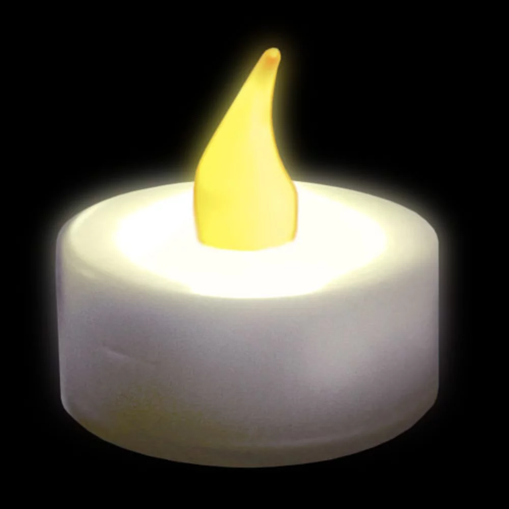 Bougie mini scintillante avec flamme jaune