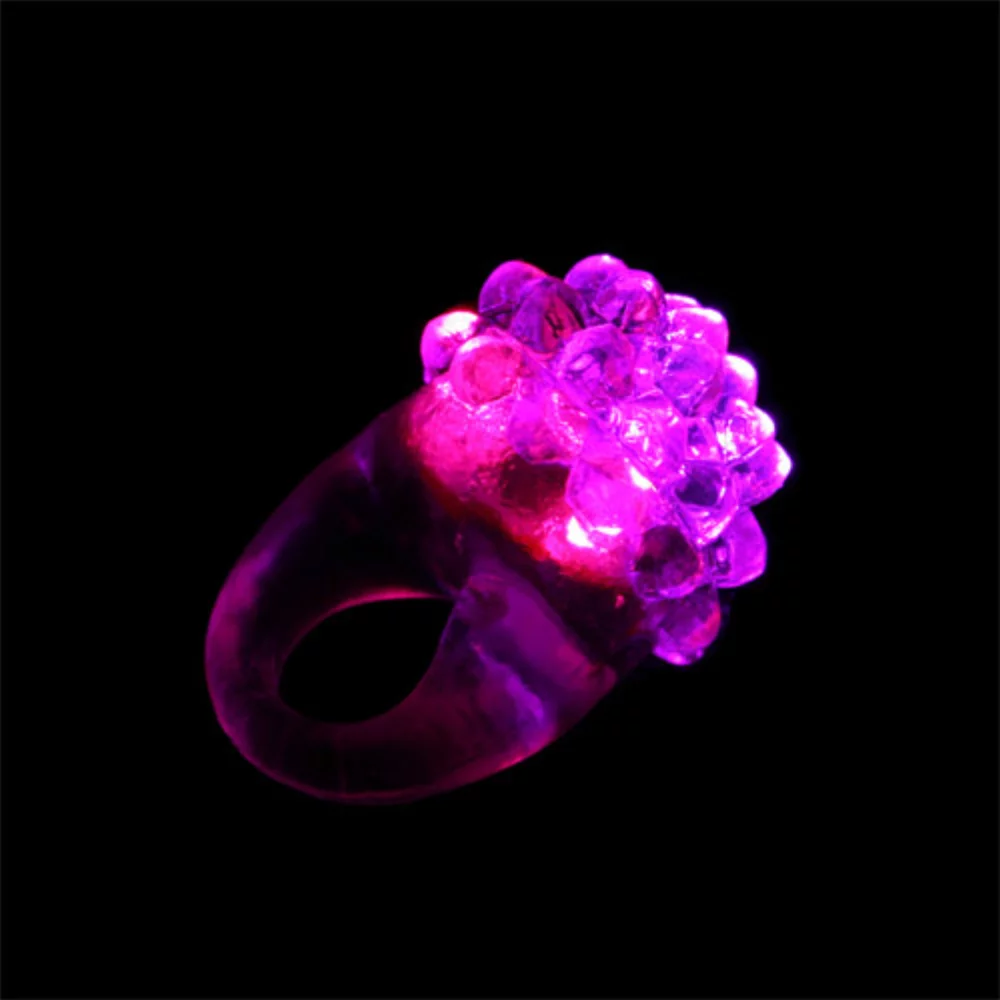 Bague lumineuse rose framboise