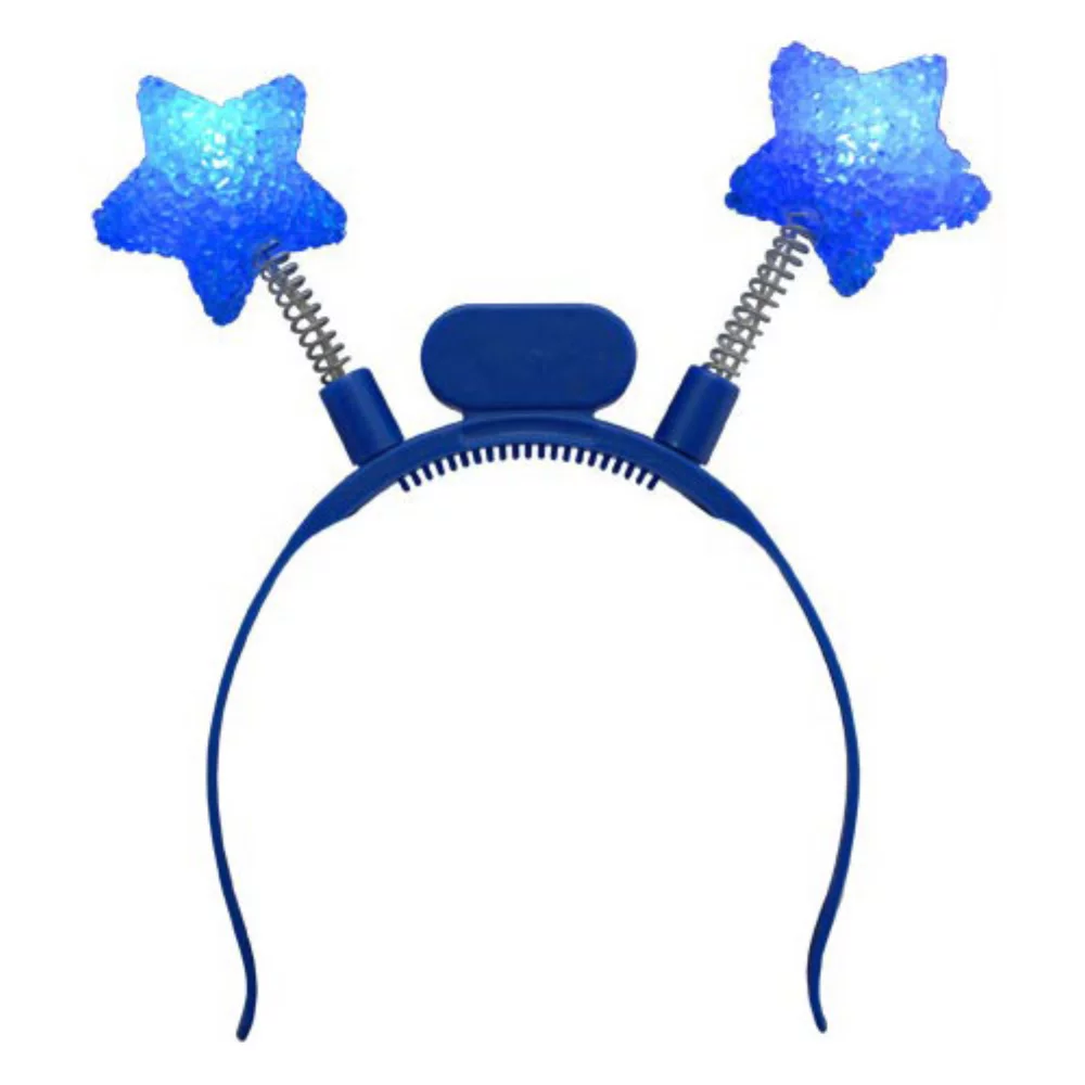 Serre-tête lumineux à étoiles bleues LED